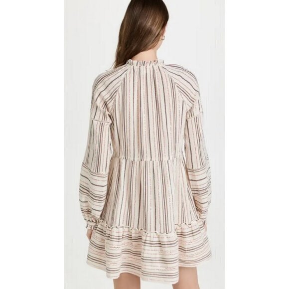 💕VERONICA BEARD💕 Danica Metallic Dress ~ Natural Multi-Color XS NWT - Picture 3 of 16